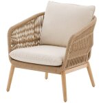 Hesperide - fauteuil de salon de jardin orissa taupe polyester et acier - hesp�ride
