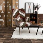 Fauteuil salon patchwork cotele scott