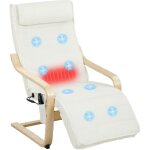 Fauteuil de salon fauteuil relax massant et chauffant dossier haut, appui - t�te et repose - pieds, 67 ...