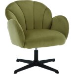 Wahson office chairs - fauteuil de salon en velours fauteuil crapaud confortable pied pivotant fauteuil ...