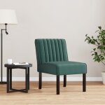 Fauteuil sans accoudoirs vert fonc velours