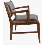 Fauteuil scandinave en bois marron rembourr antiquits 24