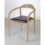 Fauteuil scandinave en bois noir rembourr antyki24