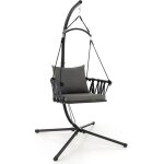 Costway - fauteuil suspendu 1 place avec support en acier, balanoire suspendue avec sige rembourr ...