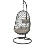 Jardideco - fauteuil suspendu bologna noir