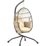Fauteuil suspendu - fauteuil oeuf suspendu - panier pliable - �pais coussin - porte - gobelet - acier ...