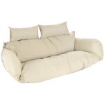 Home deluxe - fauteuil suspendu en poly rotin coussin twin couleur : cr�me