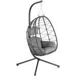 Hinhocker - fauteuil suspendu avec structure anthracite fauteuil ergonomique avec coussin et coussin ...