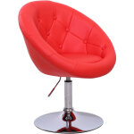 Fauteuil svita havanna fauteuil lounge club tabouret de bar chaise pivotante r�tro rouge / argent