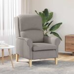Fauteuil taupe 76 x 94 x 102 cm tissu vidaxl