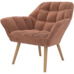 Rendez - vous dco - fauteuil en tissu rouge ancien - simba