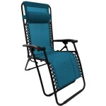 Terre jardin - fauteuil transat relax pliable multiposition + appui?tte rglable - - turquoise