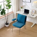 Fauteuil avec trou pour chat - fauteuil large - accoudoirs interchangeables - bleu