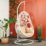 Pier import - fauteuil ?uf suspendu blanc south beach