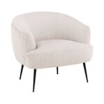 Fauteuil en velours ctel  derry  79cm beige
