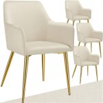 Lot 4 fauteuils aspect velours rembourrs avec dossier continu beige