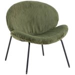 Fauteuil en velours vert kanoa