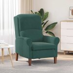 Fauteuil vert fonc� 76 x 94 x 102 cm velours vidaxl