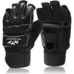 Faux cuir gants d'entra�nement sans doigts gants ufc, protection du poignet gants avec ajustable le velcro ...