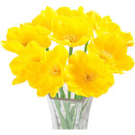 Faux fleurs de pavot artificielles en soie pour mariage, vacances, bouquet de mari�e, d�cor de f�te � ...