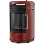 Chauffage d'appoint  gaz volga rouge brique - infrableu effet feu de chemine - 6 puissances de chauffe ...
