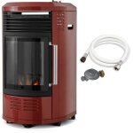 Favex - chauffage d'appoint  gaz volga rouge brique - prt  l'emploi livr avec tuyau et dtendeur ...