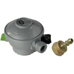 Détendeur butane quick - on connexion diamètre 27 mm, m20x150 avec tétine, 1, 3kg / h Détendeur butane quick - on connexion diamètre 27 mm, m20x150 avec tétine, 1, 3kg / h