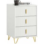 Sobuy table de chevet avec 3 tiroirs ? table de nuit / bout de canap� / table d?appoint ? pour salon, ...