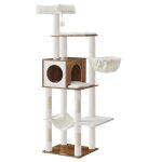 Feandrea - grand arbre  chat , 165 cm, tour de jeux pour chats, multi - niveaux, avec grotte, plateforme ...