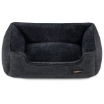 Panier pour chiens, lit pour animaux, canap, en tissu faon lin, bords rehausss, antiglisse, housse ...