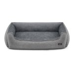 Panier pour chiens, lit pour animaux, canap�, en tissu fa�on lin, bords rehauss�s, antiglisse, housse ...