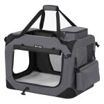 Sac transport chat chien, caisse pliable animaux de companie, taille m, tissu oxford, filet, respirant, ...