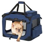 Sac transport chat chien, caisse pliable pour animaux de companie, taille s, tissu oxford et filet, respirant, ...