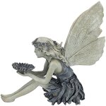 F�e magique assise figurine jardin, r�sine style tudor / turek, elfe statue d�coration