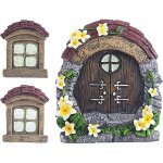 Fes porte de jardin porte miniature pour arbres accessoires maison arbre dcoration portes de fes (tuiles) ...