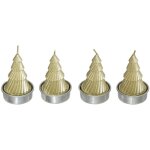 F��ric lights and christmas - lot de 4 bougies de no�l d�co sapin dor� paillet� - feeric christmas