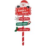 F��ric lights and christmas - d�co de no�l pancarte p�re no�l en bois h 110 cm - feeric christmas