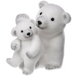 Dcoration ours avec bb 28 cm