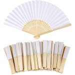 Fei yu - lot de 10 ventails pliants en papier faits  la main en bambou pour cadeaux de fte