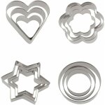 Lot de 12 emporte - pices, emporte - pices en mtal, emporte - pice en acier inoxydable, biscuit fondant, ...