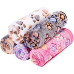 Fei yu - lot de 5 couvertures pour animaux de compagnie, en peluche moelleuse et ultra douce, lavables ... Fei yu - lot de 5 couvertures pour animaux de compagnie, en peluche moelleuse et ultra douce, lavables ...