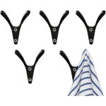 Lot de 5 crochets en alliage de zinc pour porte - manteaux, peignoirs, serviettes, support mural pour ...