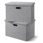 Fei yu - bacs de rangement en tissu avec couvercles - bacs de rangement épais et pliables pour placards ... Fei yu - bacs de rangement en tissu avec couvercles - bacs de rangement épais et pliables pour placards ...