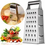 Bote rape 4 faces, rape carre en acier inoxydable pour cuisine lgumes fruits fromage fei yu
