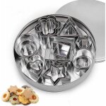 Emporte piece patisserie, lot de 24 mini forme géométrique biscuit, emporte - pièces en acier inoxydable ... Emporte piece patisserie, lot de 24 mini forme géométrique biscuit, emporte - pièces en acier inoxydable ...
