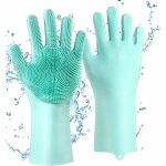 Gants en silicone avec brosse de nettoyag, sharp rutilisables gants magiques vaisselle pour lavage, ...
