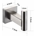 Home patre crochet mural simple en acier inoxydable 304 bross finition porte serviette manteau peignoir ...