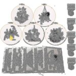 Kit de broderie  la main pour dbutants, lot de 30 kits de croix kit de broderie pour adultes dbutant ...
