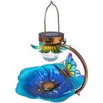 Mangeoires  oiseaux suspendues  l'extrieur, plateau  graines, lampe de jardin  nergie solaire, ...