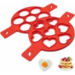 Moule silicône pancake 2pcs 2 formes anti - adhésif en silicône sécurité créativité moule à gateau utilisation ... Moule silicône pancake 2pcs 2 formes anti - adhésif en silicône sécurité créativité moule à gateau utilisation ...